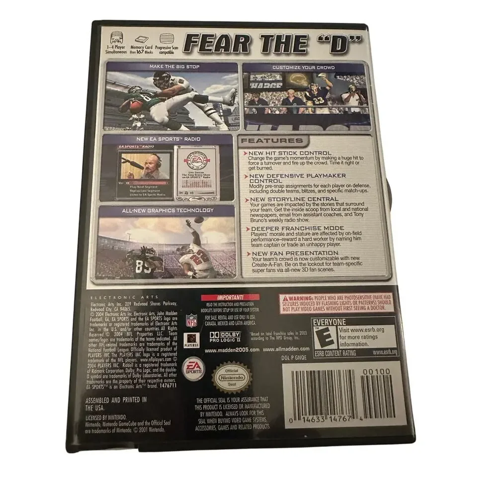 Nintendo GameCube Madden NFL 2005